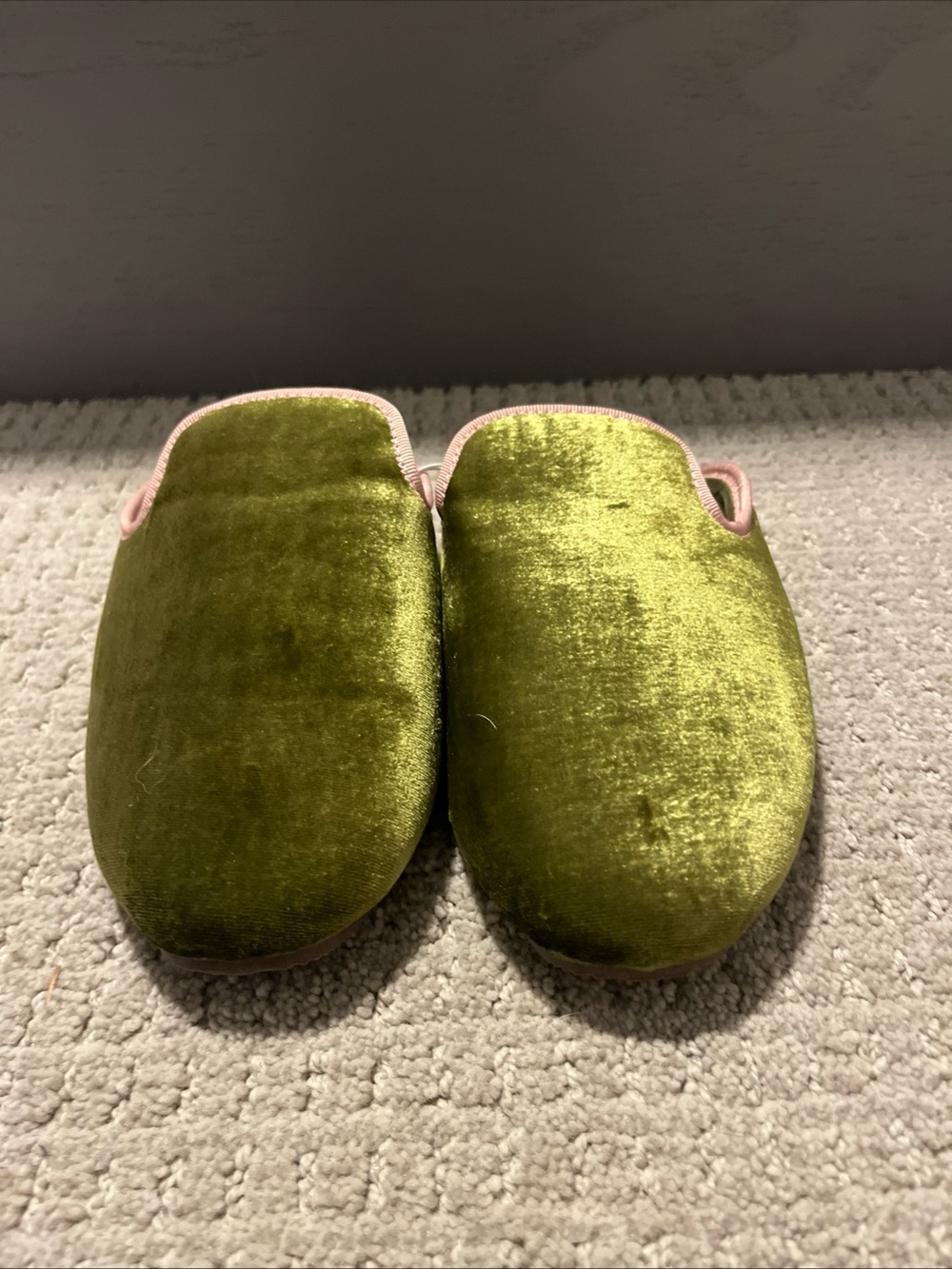 Madewell The Ezra Slipper In Velvet. Desert Olive Multi. Women’s Size 6
